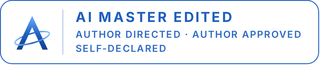 AI Master Edited, horizontal, colour – Authorship Transparency Identifier mark